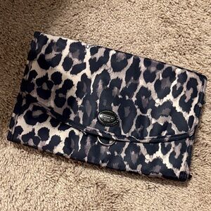 Coach Leopard Print Toiletry bag in Black and Cream